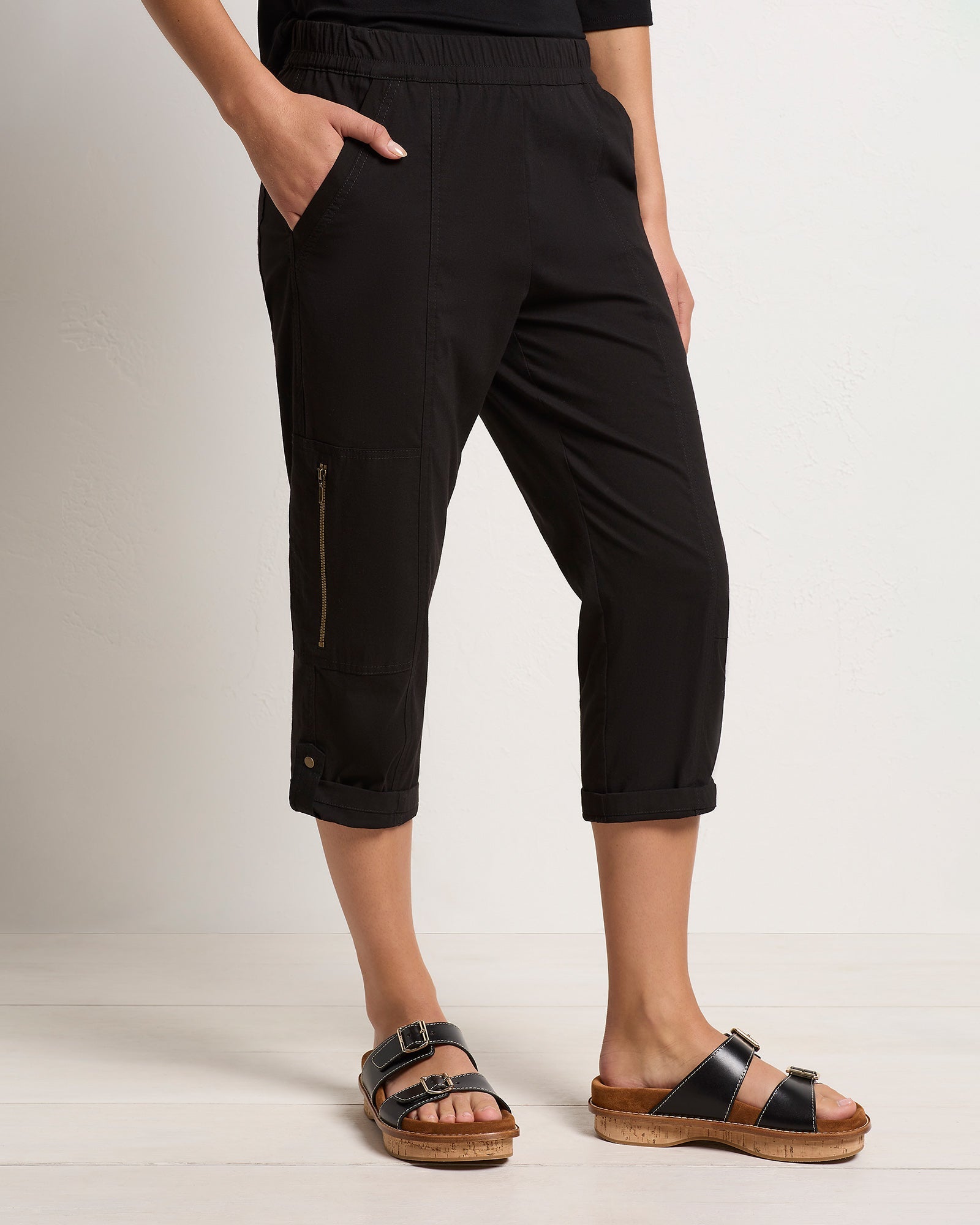 Mela Purdie Cropped Zip Cargo Microprene