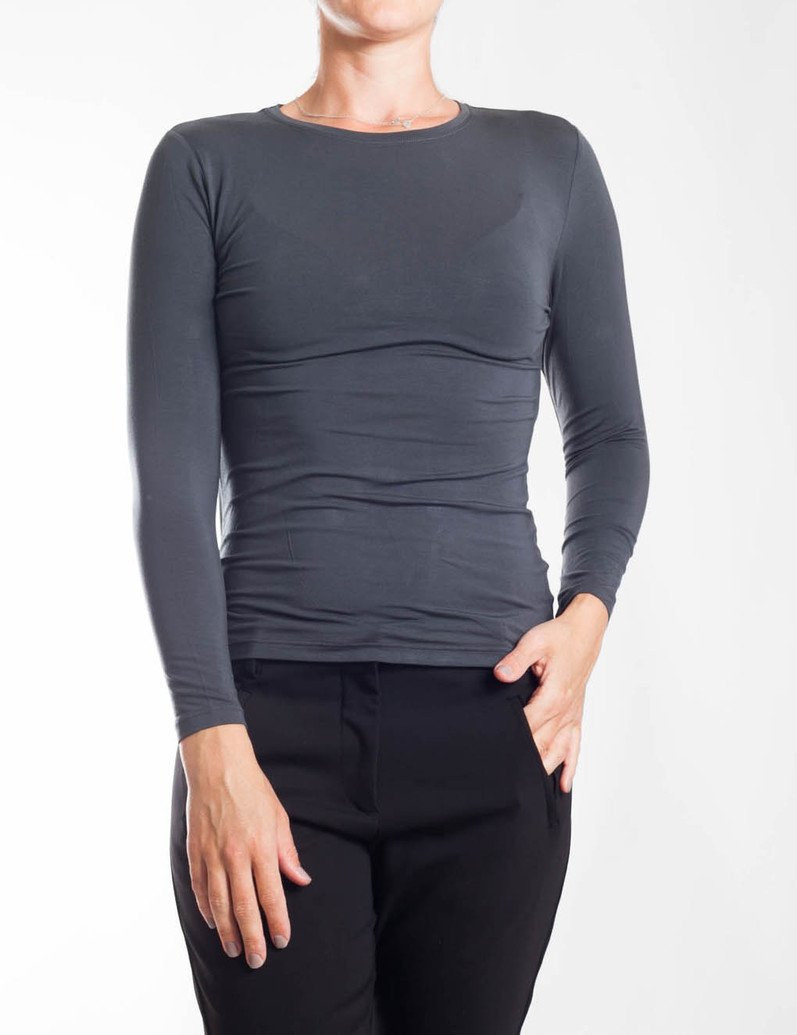 Tani High Neck Long Sleeve Micromodal Top