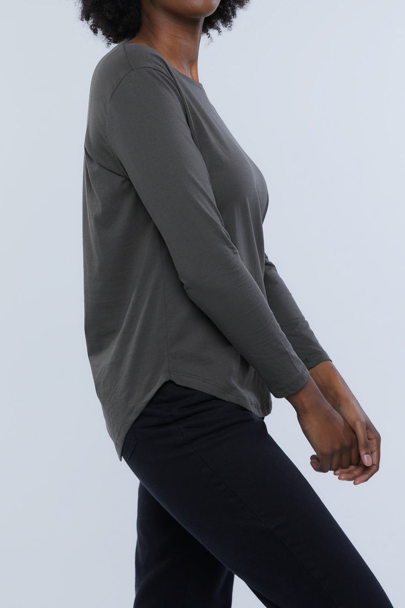 Casa Amuk Long Sleeve Saddle Hem Tee