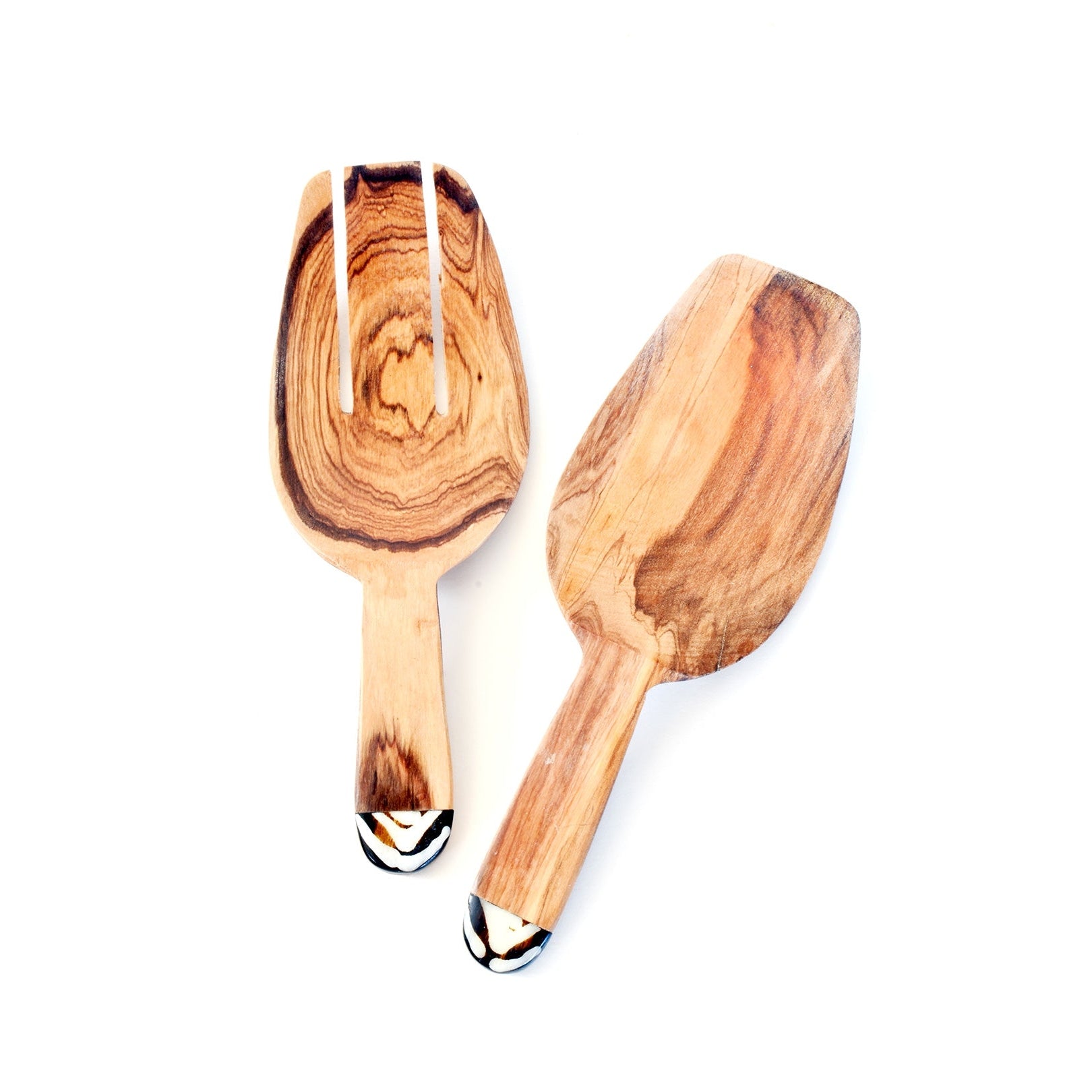 OLIVE WOOD SALAD SERVER SET