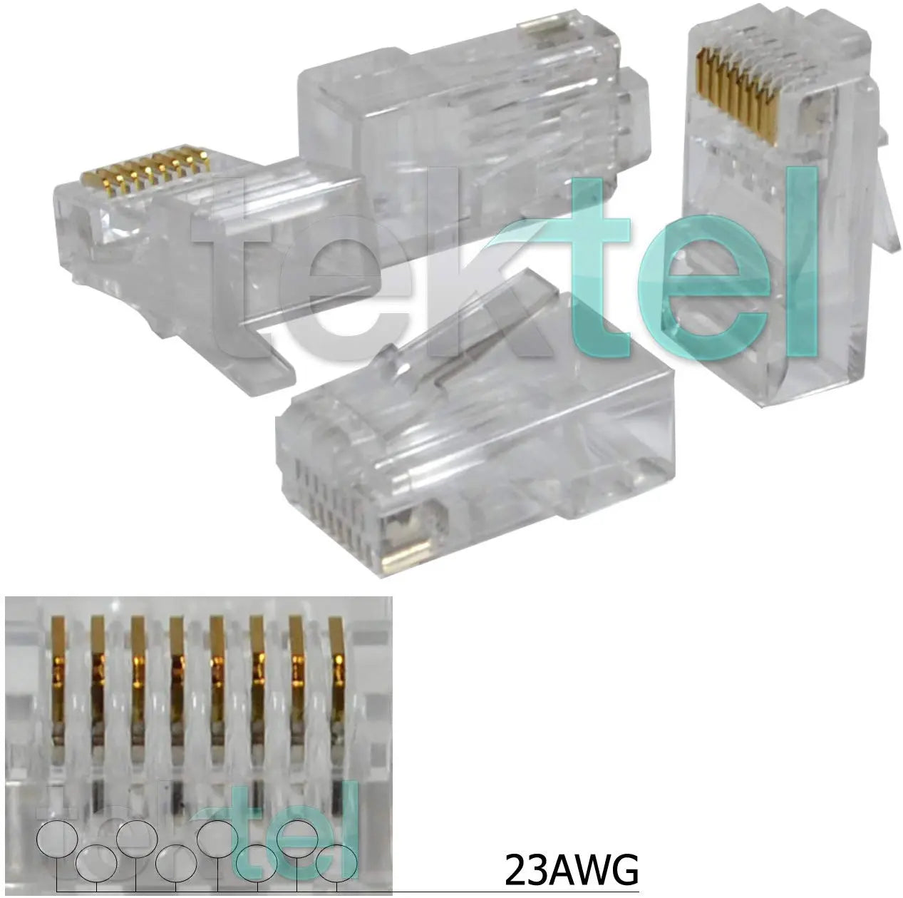 Ethernet Gold Plated Network RJ45 8P8C CAT6 Modular Plug