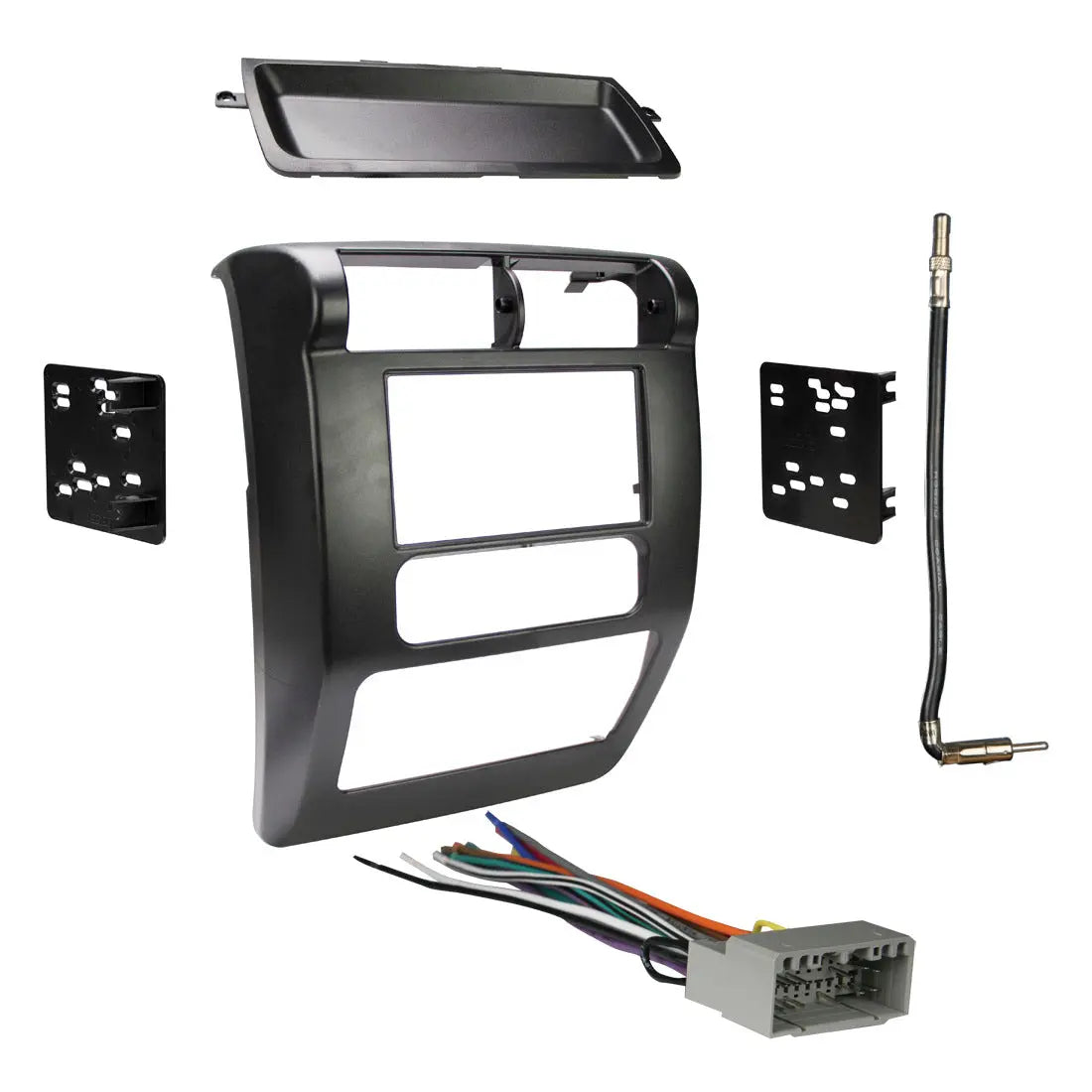 Metra 95-6541 Black 2-DIN Dash Kit Combo for 03-06 Jeep Wrangler — The  Wires Zone