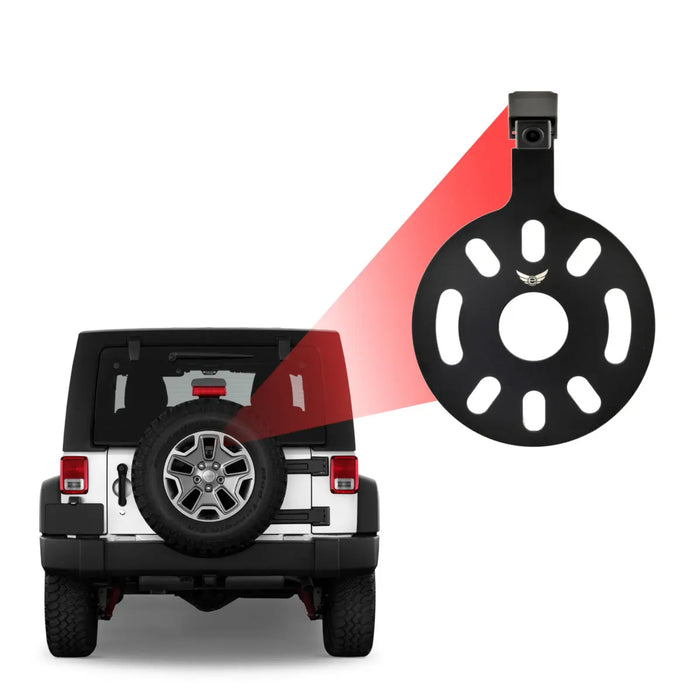 Spare Tire Mount Camera Wide Rearview Angle For Jeep Wrangler 2007-201 —  The Wires Zone