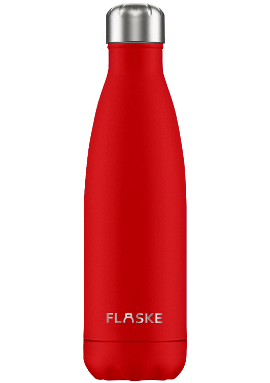 Red Stainless Steel Water Bottle, 500ml Insulated Water Bottle