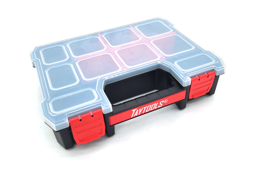 Plastic Small Parts Box with Sliding Lid & Easy Out Compartments