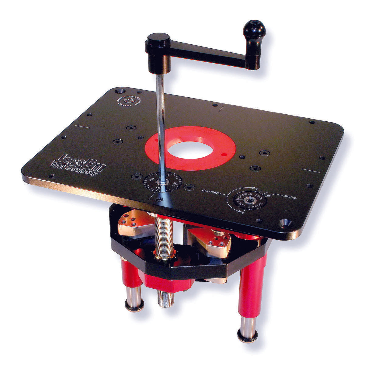 JessEm Mast-R-Lift II™ Router Lift with 9-1/4" x 11-3/4" Plate (1-3/8", 2", 2-1/2" insert rings) (DCE)