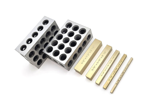 Brass Setup Blocks Height Gauge Set - Set of 5 Accurate Table Saw  Accessories for Woodworkers - Bars Include Laser Engraved Size Markings