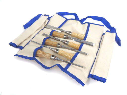 Narex Premium 5 Piece Set Paring Chisels w/Hornbeam Handles 1/4, 1/2, 3/4, 1, 1-1/4 inch, Overall Length of 15-1/4 Inches