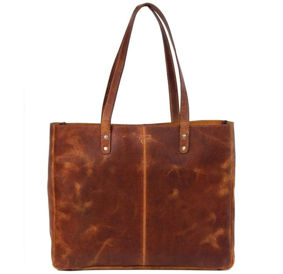 Buffalo Leather Tote – Montana Hudson