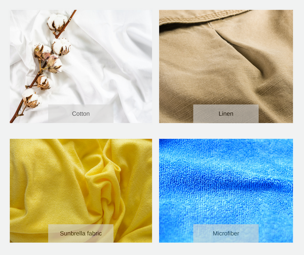 Different types of fabric for pillow cover