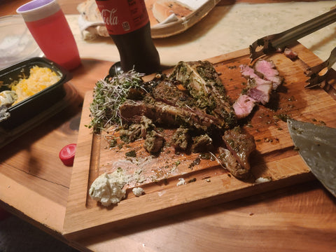 Medium Grassfed Ribeye Marinated in Braga Farms Pesto