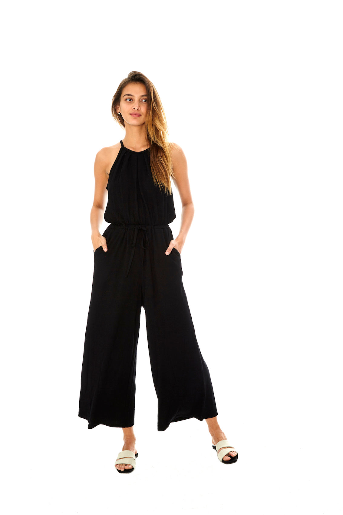 ribbed jersey jumpsuit