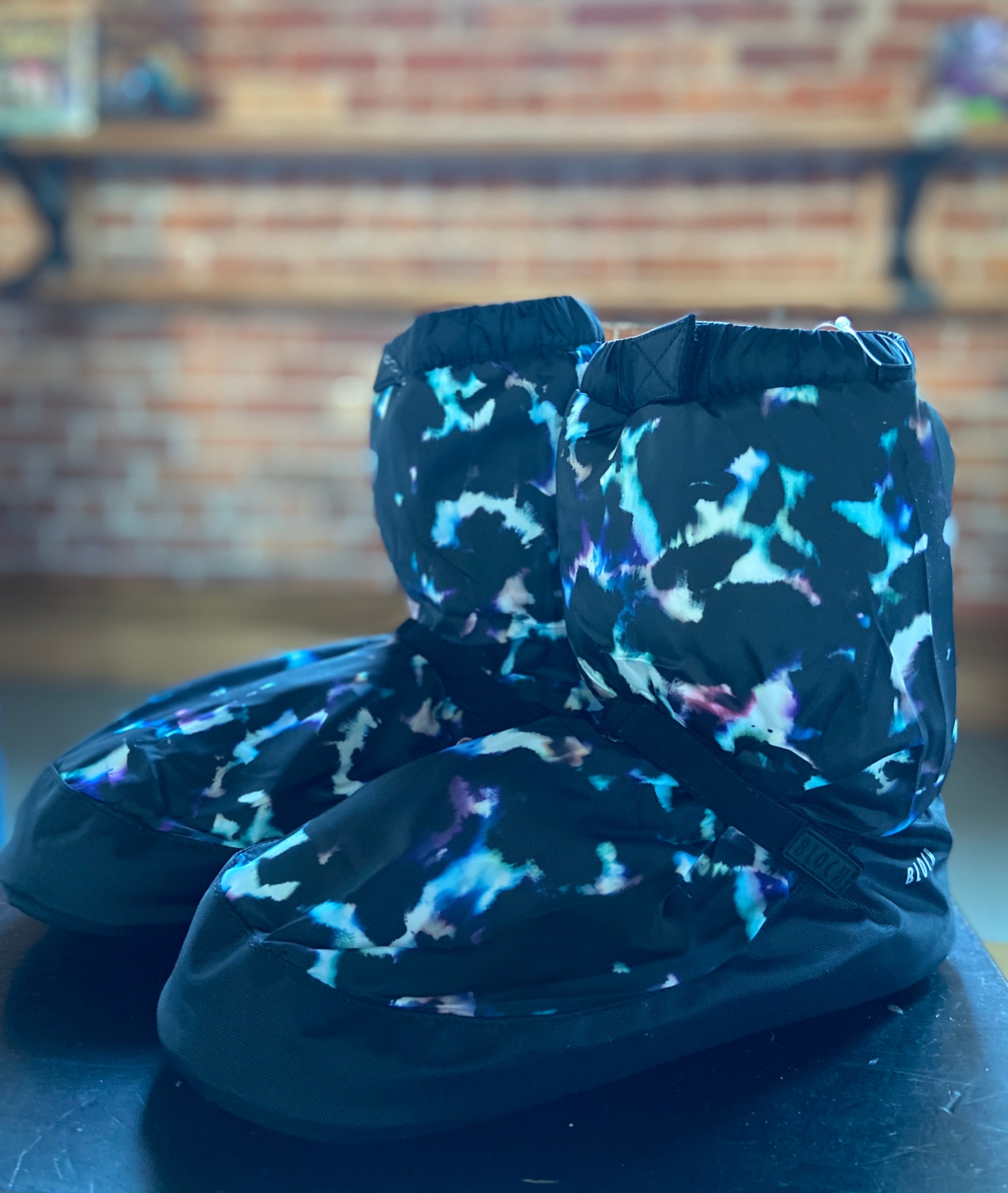 bloch printed warm up booties