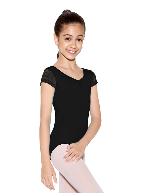So Danca Girls Lace Cap Sleeve Leotard - SDE1814 – The Station Dancewear &  Studio Rental