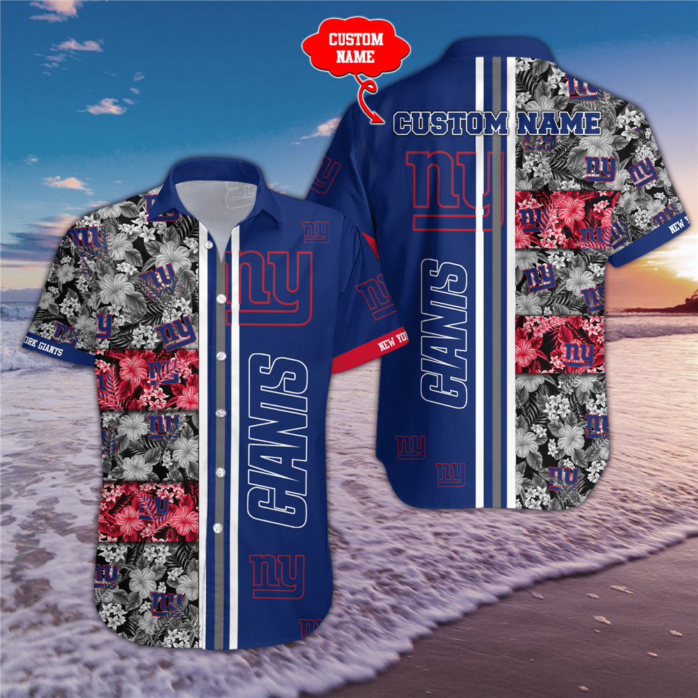 New York Giants Floral Summer Shirt