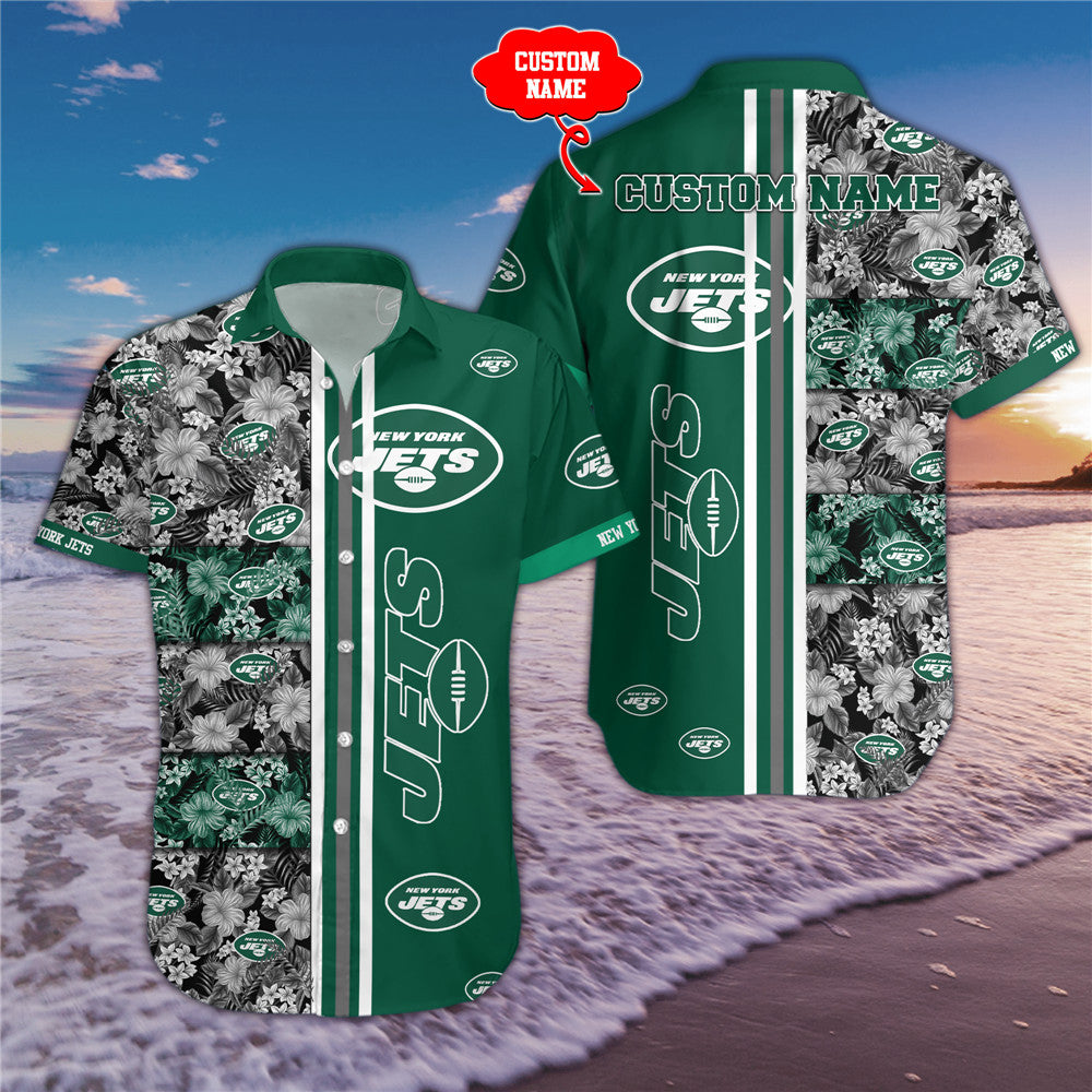 New York Jets Floral Summer Shirt