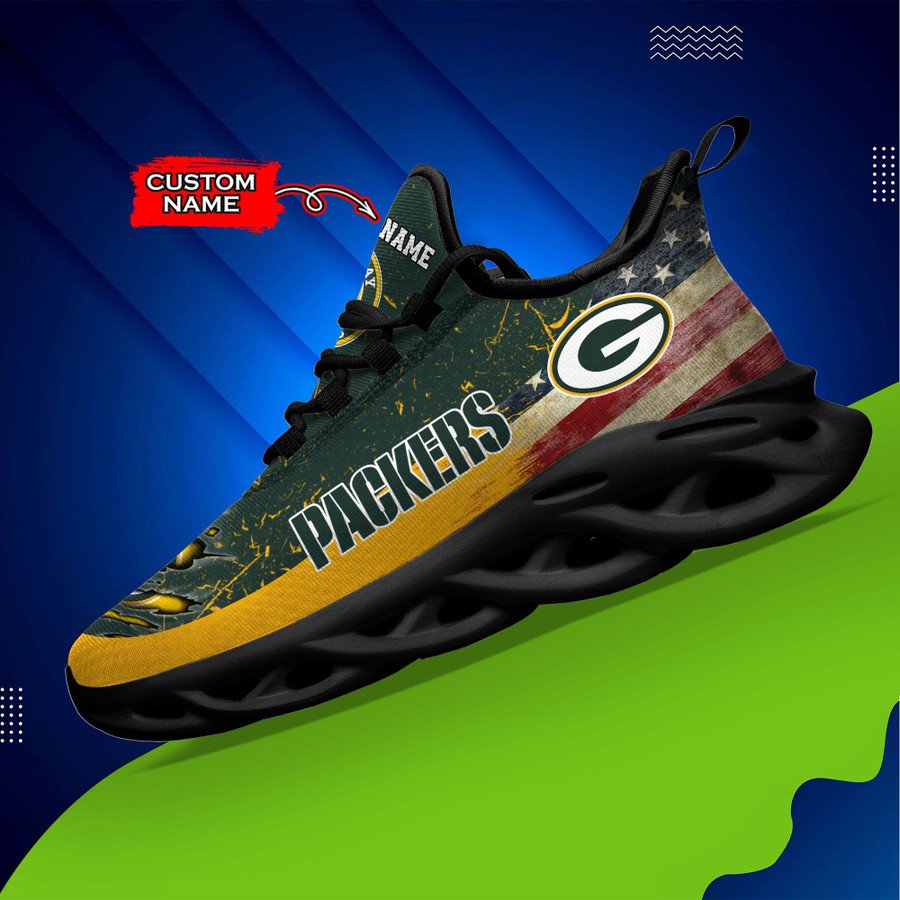 Green Bay Packers American Flag Air Max Running Shoes