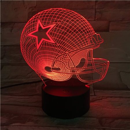 New England Patriots 3 D optical illusion helmet light