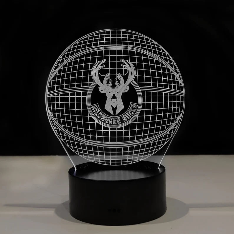 Milwaukee Bucks 3D Illusion LED Lamp