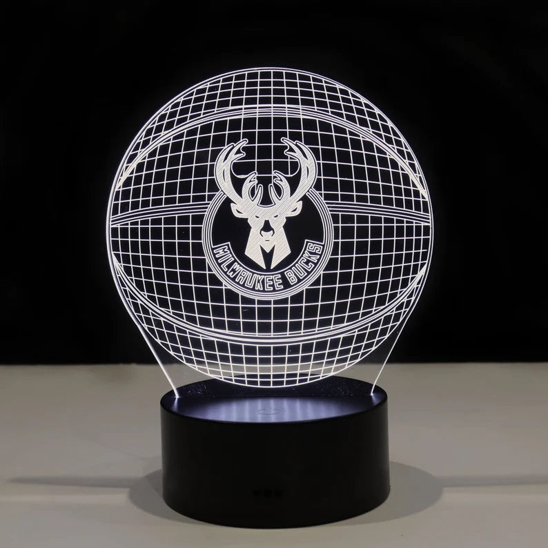 Milwaukee Bucks 3D Illusion LED Lamp