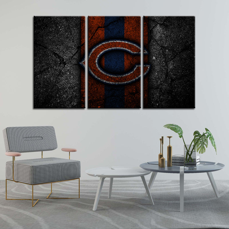 Chicago Bears Rock Style Wall Canvas