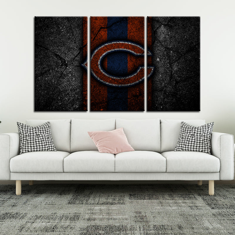 Chicago Bears Rock Style Wall Canvas