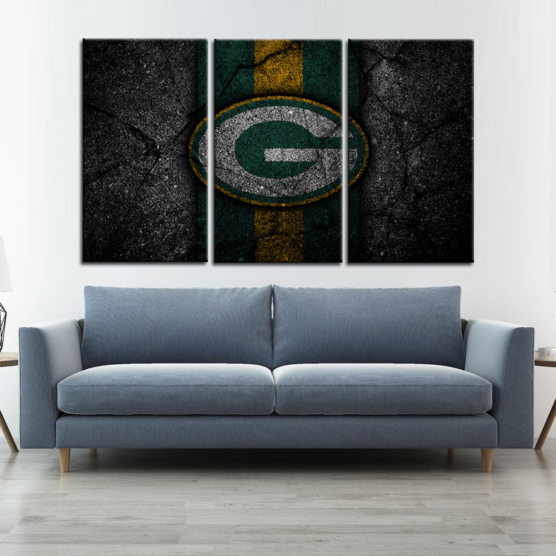 Green Bay Packers Rock Style Wall Canvas