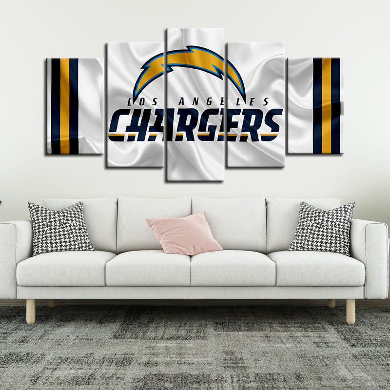 Los Angeles Chargers Fabric Look Wall Canvas