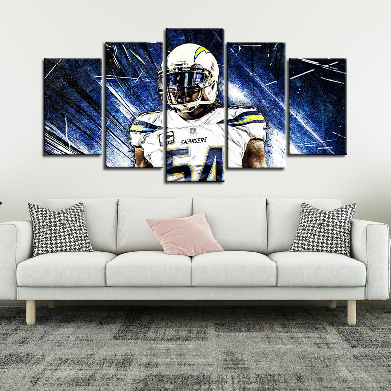 Melvin Ingram Los Angeles Chargers Wall Art Canvas
