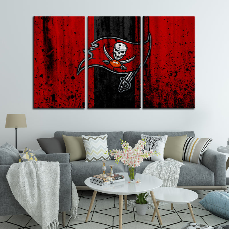 Tampa Bay Buccaneers Rough Look Wall Canvas