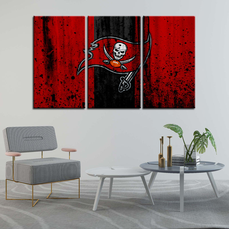 Tampa Bay Buccaneers Rough Look Wall Canvas