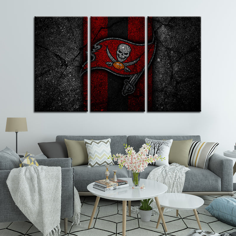 Tampa Bay Buccaneers Rock Style Wall Canvas