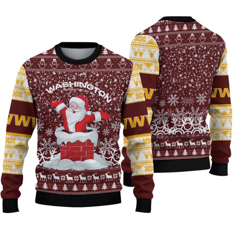 Washington Football Team Santa Christmas Sweatshirt