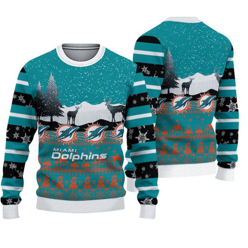 Miami Dolphins Casual Christmas Sweatshirt