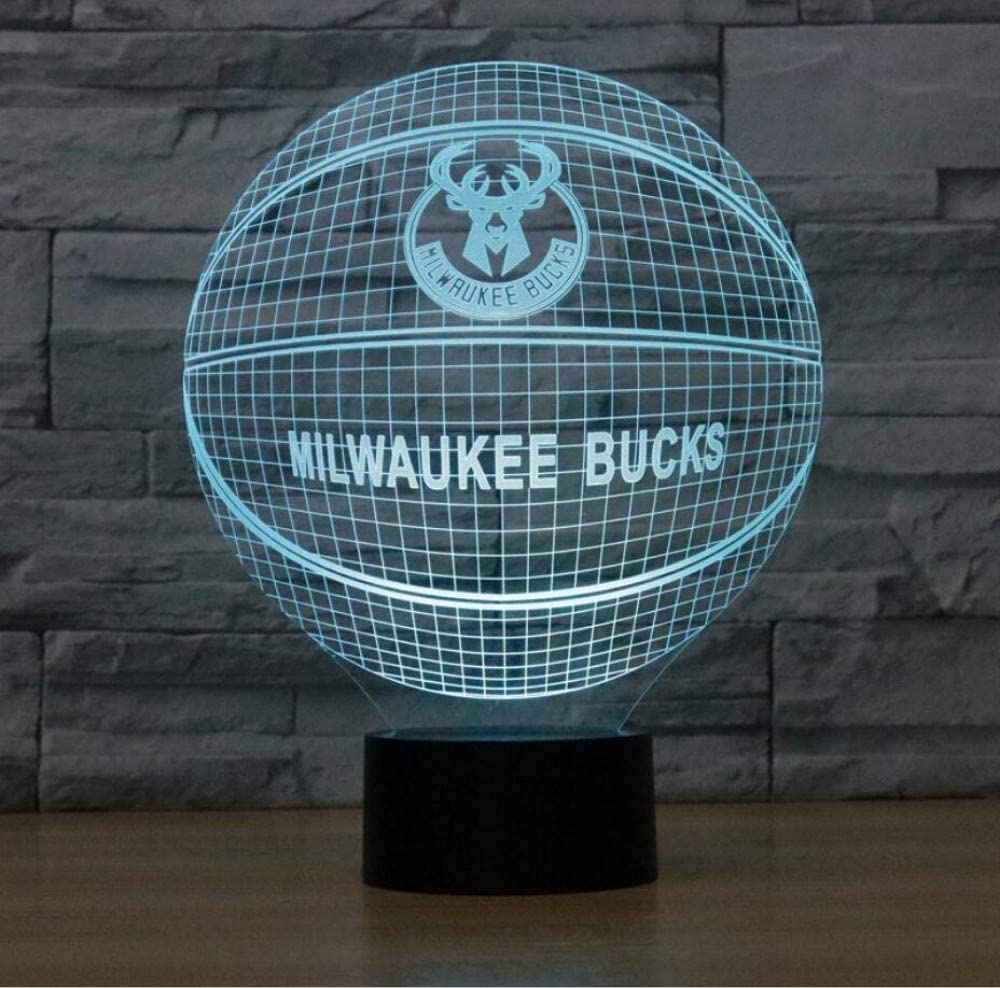 Milwaukee Bucks 3D Illusion LED Lamp 1