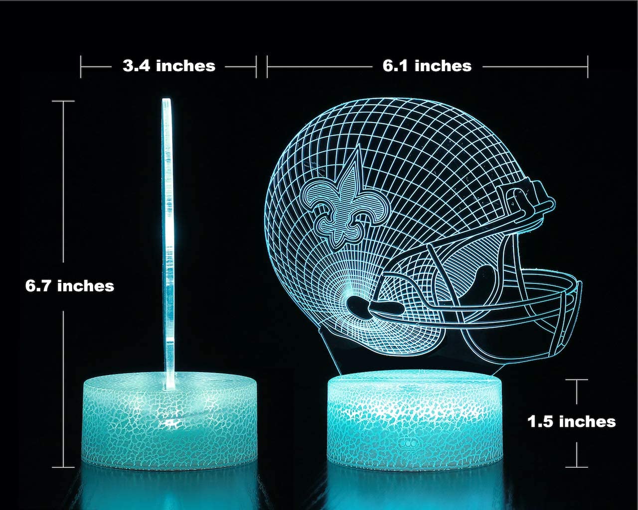 New Orleans Saints 3D LED Lamp