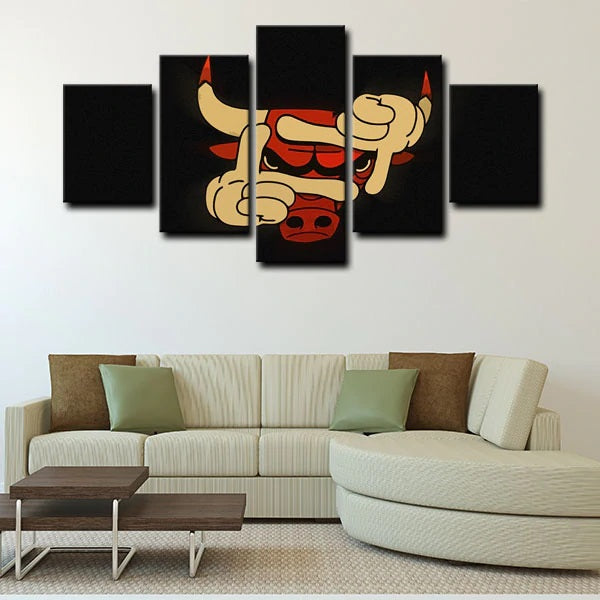 Chicago Bulls Emblem Wall Canvas 1