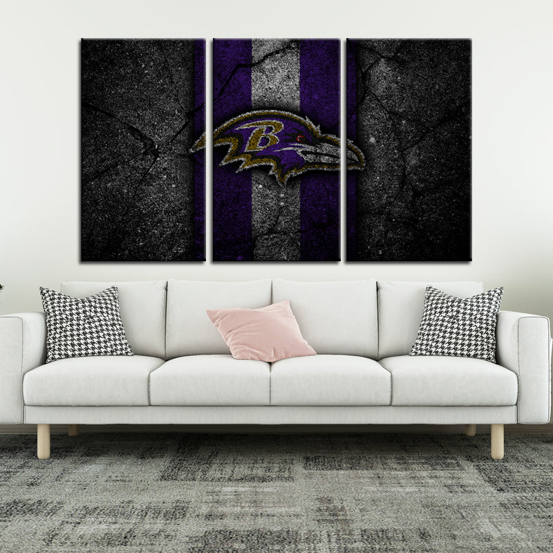 Baltimore Ravens Rock Style Wall Canvas