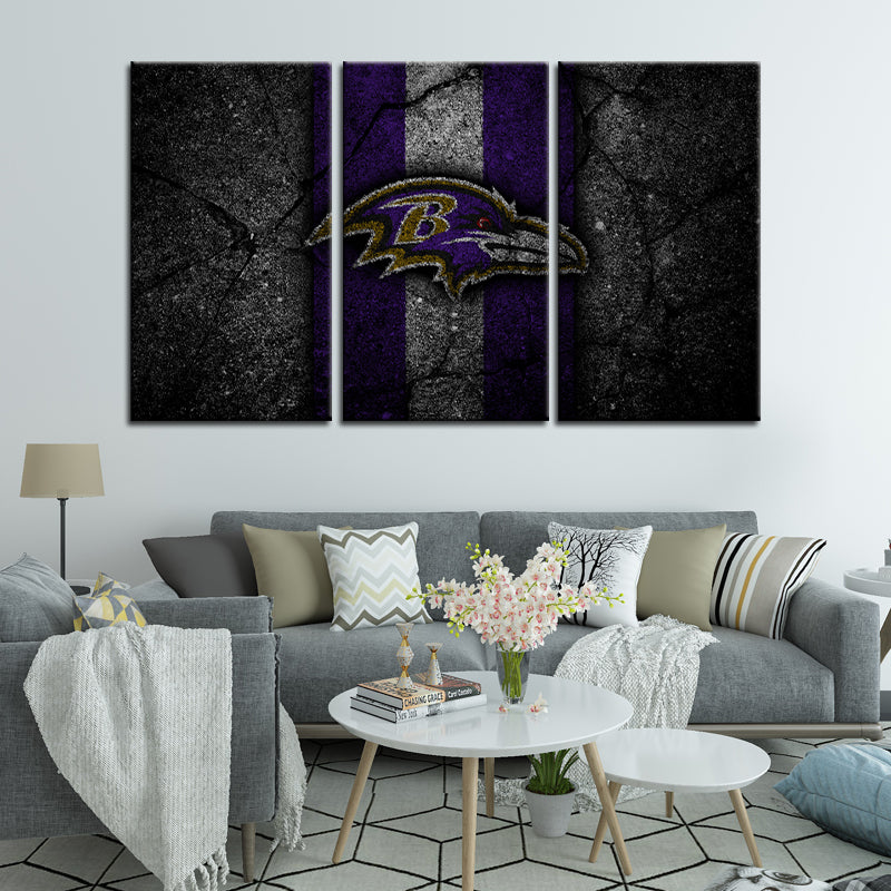 Baltimore Ravens Rock Style Wall Canvas