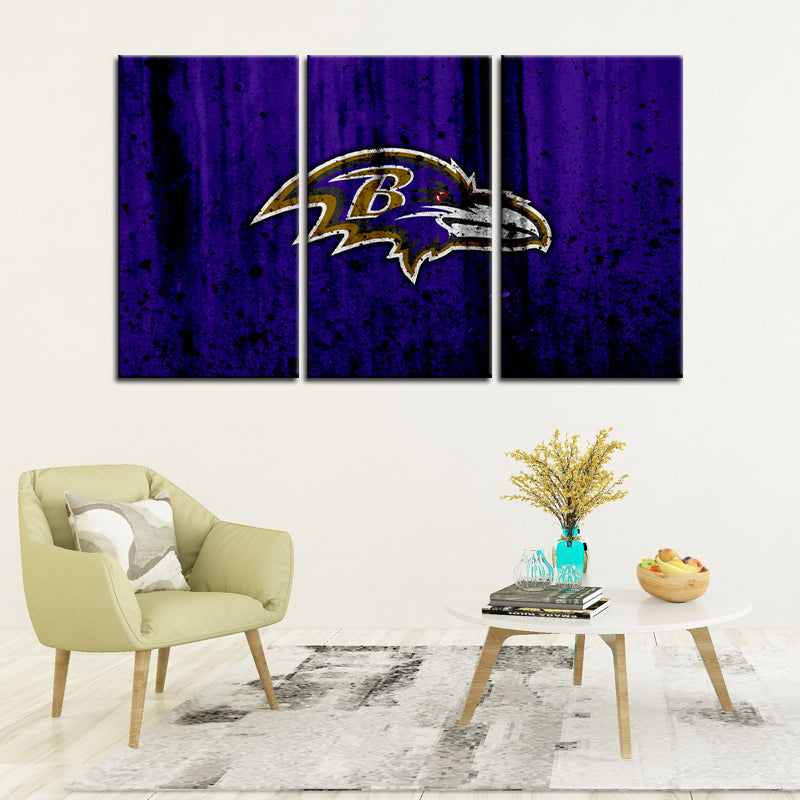 Baltimore Ravens Rough Look Wall Canvas