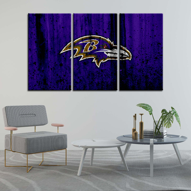 Baltimore Ravens Rough Look Wall Canvas