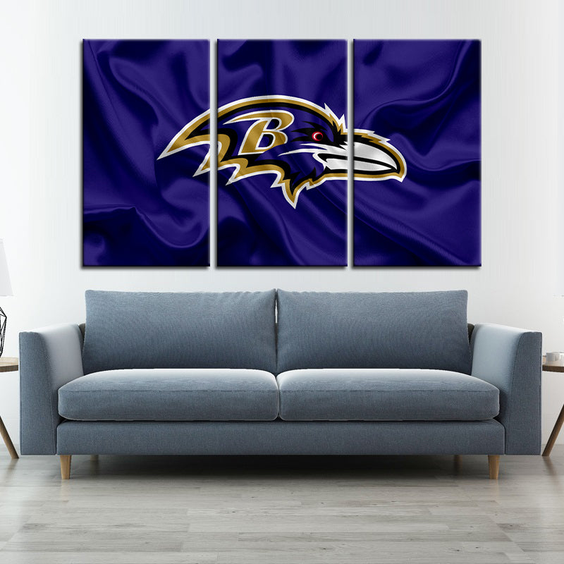 Baltimore Ravens Fabric Style Wall Canvas