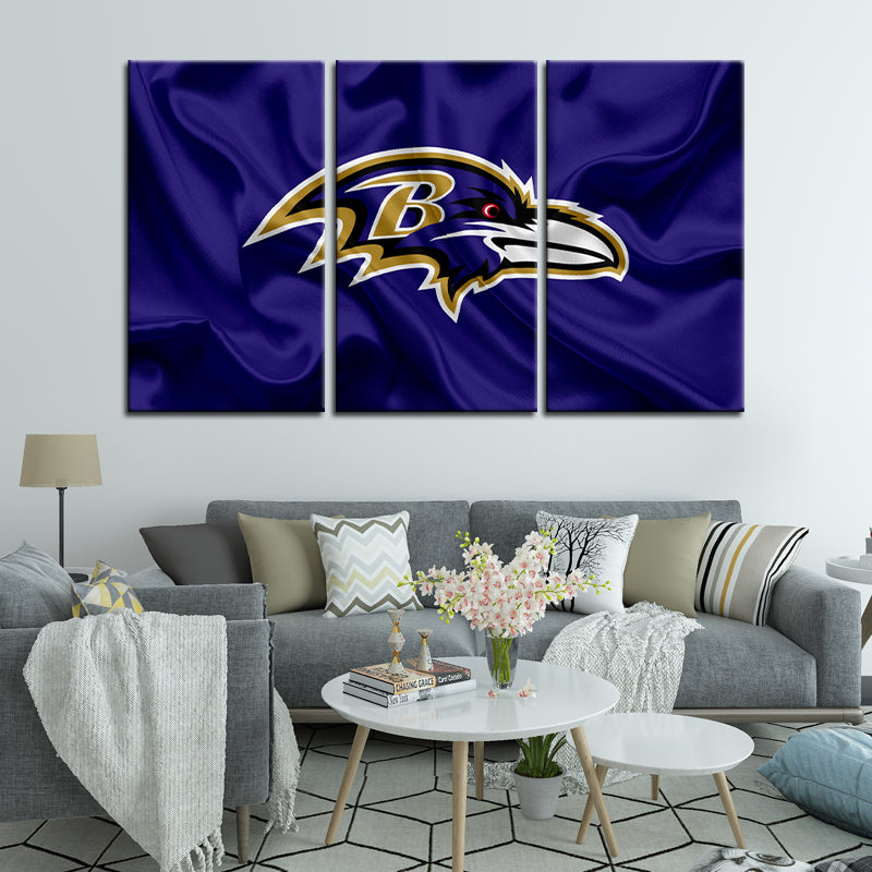 Baltimore Ravens Fabric Style Wall Canvas