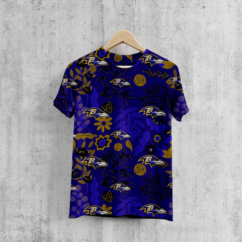 Baltimore Ravens Aloha Hawaiian T-Shirt