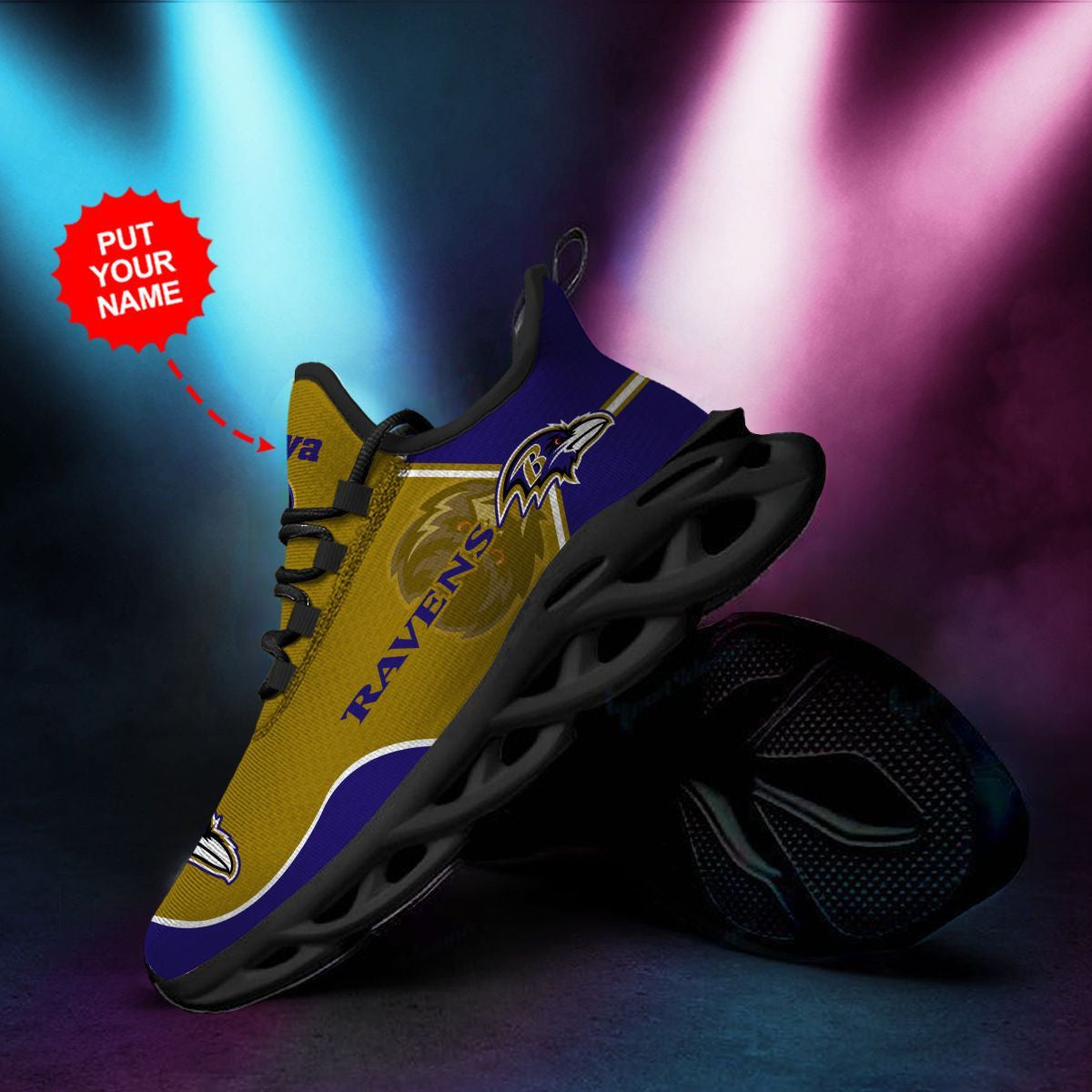 Baltimore Ravens Casual 3D Air Max Running Shoes