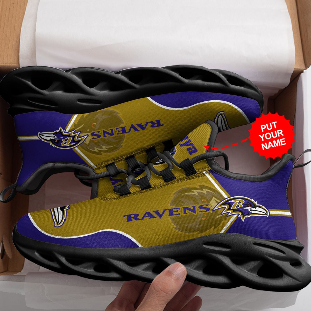 Baltimore Ravens Casual 3D Air Max Running Shoes