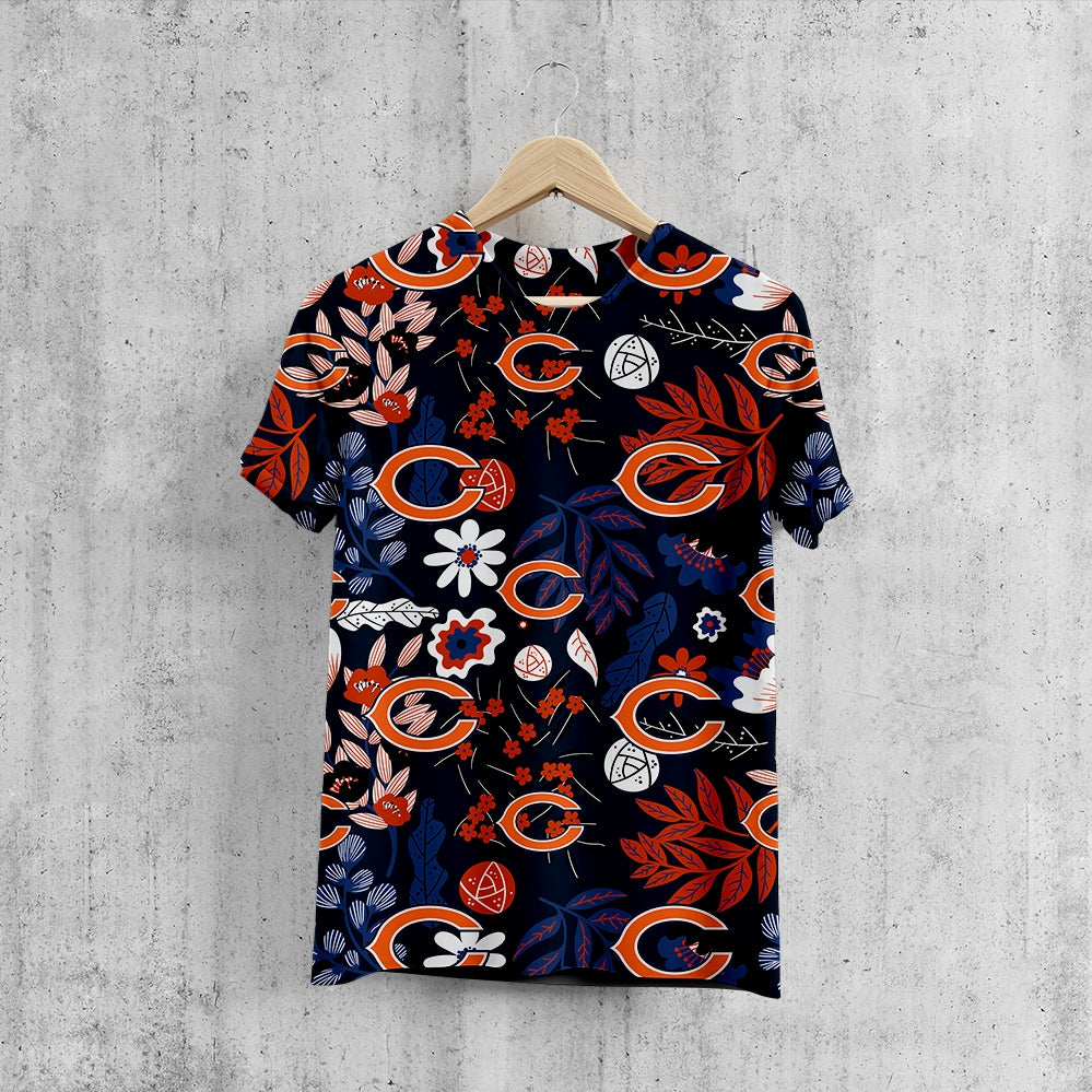 Chicago Bears Aloha Hawaiian T-Shirt