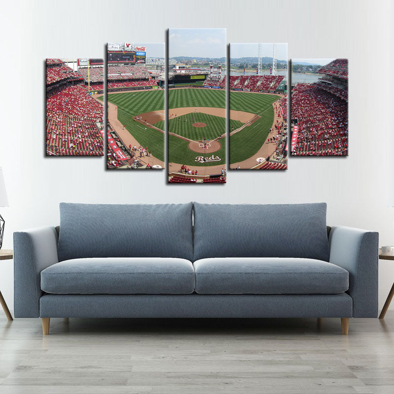 Cincinnati Reds Stadium Wall Canvas 2