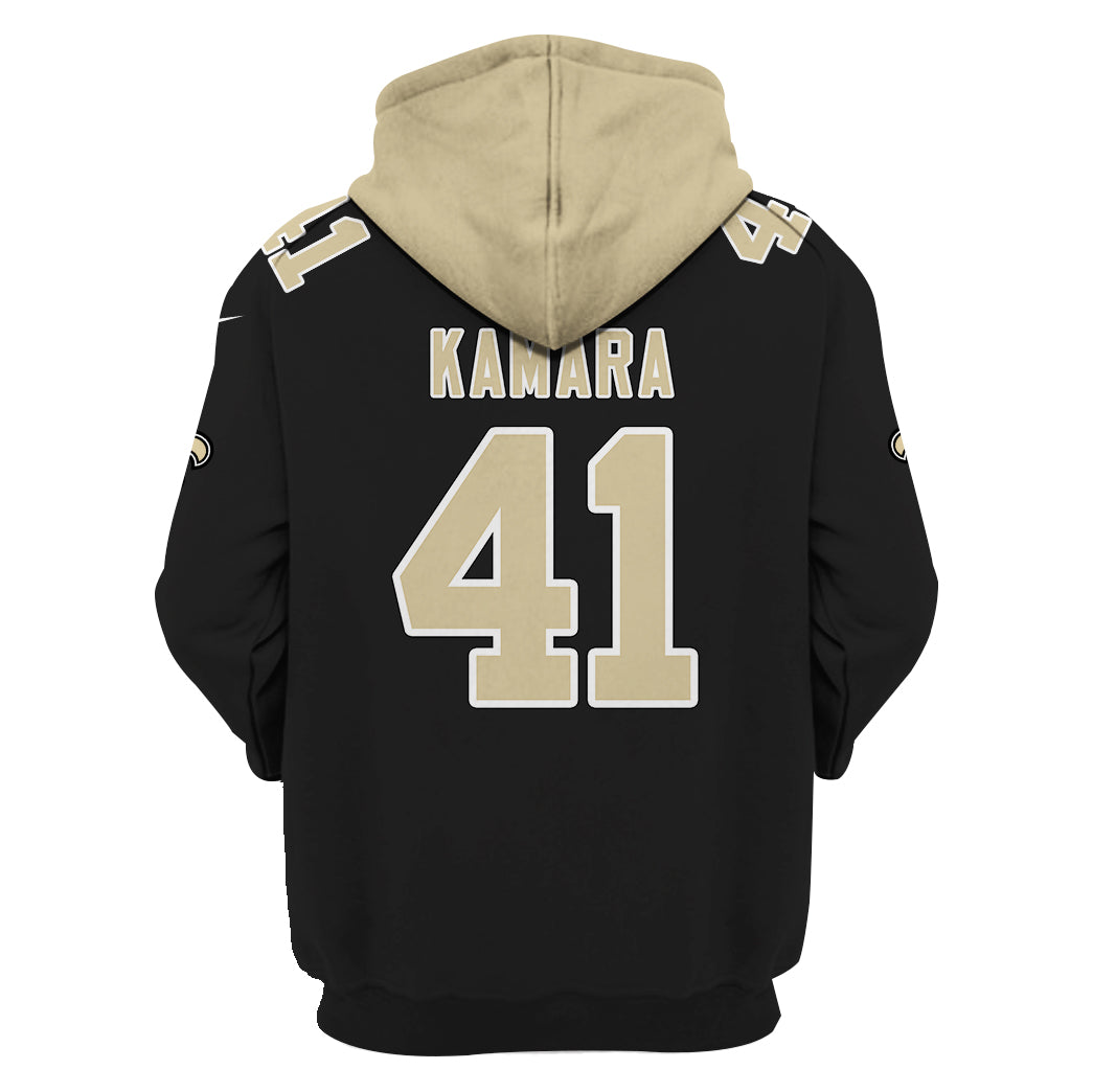 Alvin Kamara New Orleans Saints Casual Zipper Hoodie