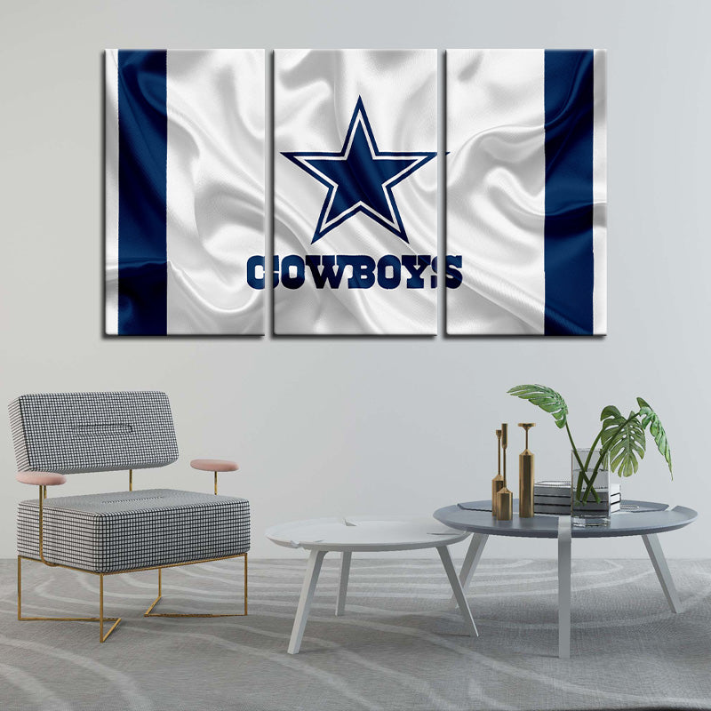 Dallas Cowboys Fabric Flag Look Wall Canvas